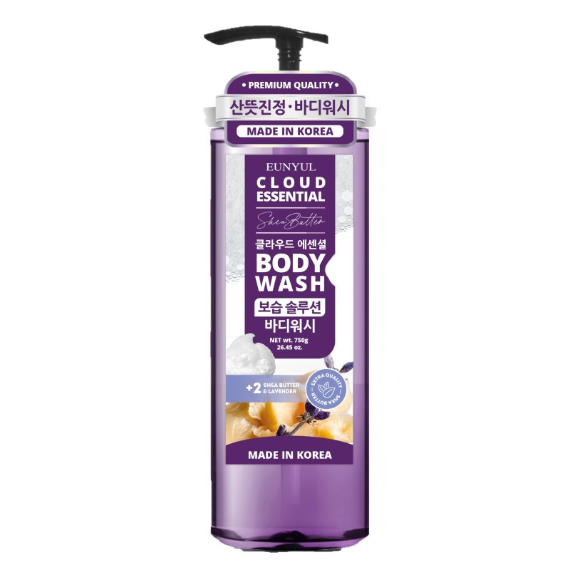 Гель для душа EUNYUL CLOUD ESSENTIAL LAVENDER & SHEABUTTER BODY WASH Лаванда и масло Ши 750 мл