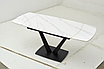 Стол ALATRI 120 MATT WHITE MARBLE SOLID CERAMIC / BLACK,, фото 2