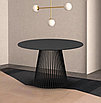 Стол TERNI 120 MATT BLACK MARBLE SOLID CERAMIC Черный мрамор матовый, керамика /Черн.каркас,, фото 2