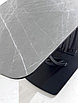 Стол MATERA 160 KL-136 Серый мрамор матовый, итальянская керамика/ черный каркас,, фото 2