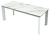 Стол CREMONA 160 KL-188 Контрастный мрамор / белый каркас,, фото 3