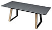 Стол Франк 160 ГРАФИТ, стекло / ДУБ ГАЛИФАКС-ЧЕРНЫЙ,, фото 4