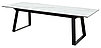 Стол Франк 200 БЕЛЫЙ МРАМОР, стекло / ЧЕРНЫЙ, фото 2