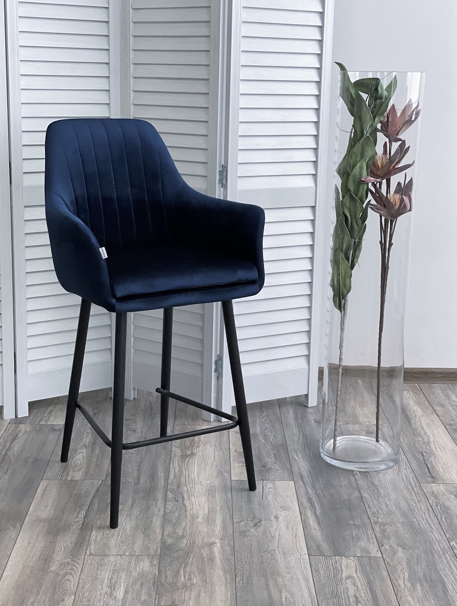 Полубарный стул Роден Blitz 20 Синий, велюр (H=65cm), - фото 5 - id-p115751029
