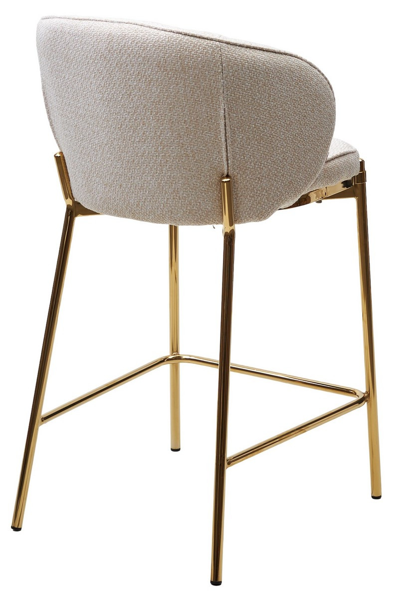 Полубарный стул WENDY TRF-11 светло-бежевый, ткань / золотой каркас (H=65) - фото 6 - id-p115751035