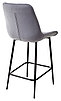 Полубарный стул ХОФМАН, цвет H-14 Серый, велюр / черный каркас H=63cm, фото 6