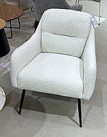 Кресло ARGOS 3018-01 белый, шенилл / черный каркас,