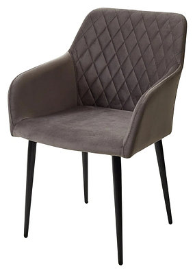 Стул BRANDY-X ГРАФИТ #14, велюр / черный каркас