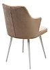 Стул HERMAN 360 град. БЕЖЕВЫЙ #5, велюр / белый каркас, фото 7