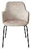 Стул AMARETTO VBP206 античный светло-бежевый, велюр без пальчикового эффекта /черный каркас,, фото 4