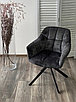 Стул ARVA 180 град. поворот. с возвратом, DAVIS HARMONY-90 Тем-серый, шенилл / Черный,, фото 3