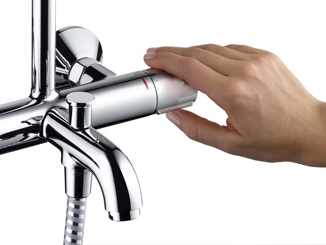Душевая система с термостатом для ванны Hansgrohe Vernis Shape 230 Showerpipe 26284000, хром - фото 3 - id-p115751650