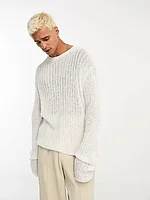 Weekday Jordan festival sweater in off-white