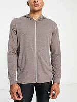 Nike Yoga Dri-FIT full zip top in grey