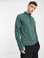 Adidas Running Run Icons long sleeve 1/4 zip sweat in green