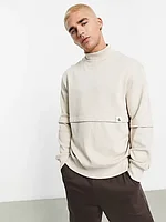 Calvin Klein Jeans tab logo sweater in beige