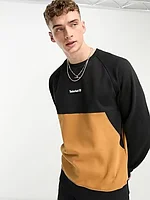 Timberland Cut & Sew sweatshirt in black/tan