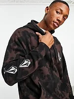 Volcom Iconic Stone hoodie in brown and black camo