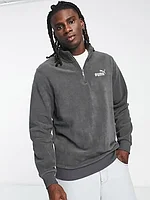 Puma essentials 1/4 zip fleece in grey