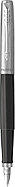 Ручка перьевая Jotter Originals Black Chrome CT, синяя, 0.8мм.,Parker