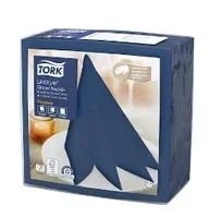 Салфетки Tork Premium Linstyle, 1-слойные, 50 шт., размер листа 39*39 см, Полуночная синева, цена за 1 уп
