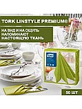 Салфетка для ужина Tork Premium LinStyle, 1-слойные, 50 шт., размер листа 39*39 см, фисташкового, цена за 1 уп, фото 3