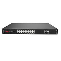 Коммутатор PoE 16-портовый ONV-POE33020PF 16*10-100-1000M POE port,802.3af-at+2*10-100-1000M, RJ 45+ 2*1000M