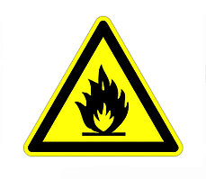 Знак "Пожароопасно. Легковоспламеняющиеся вещества" Д-01 50×50