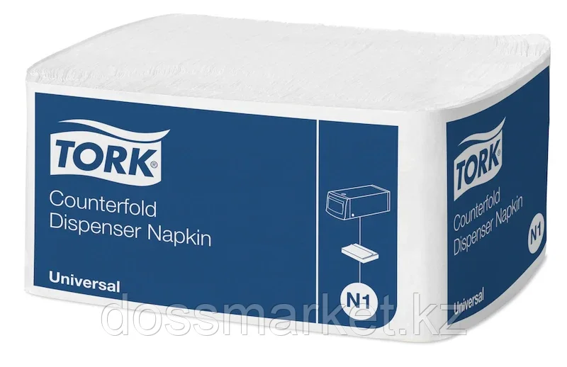 Tork Counterfold диспенсерные салфетки,33/33 (белые, 1 слой) New, цена за 1 уп - фото 1 - id-p115761791