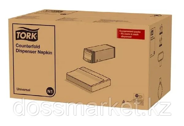 Tork Counterfold диспенсерные салфетки,33/33 (белые, 1 слой) New, цена за 1 уп - фото 2 - id-p115761791