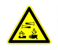 Знак "Опасно. Едкие и Коррозионные вещества" Д-04  50×50