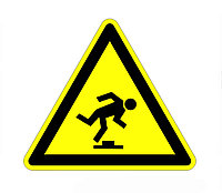 Знак "Осторожно. Малозаметное препятствие" Д-14 200×200