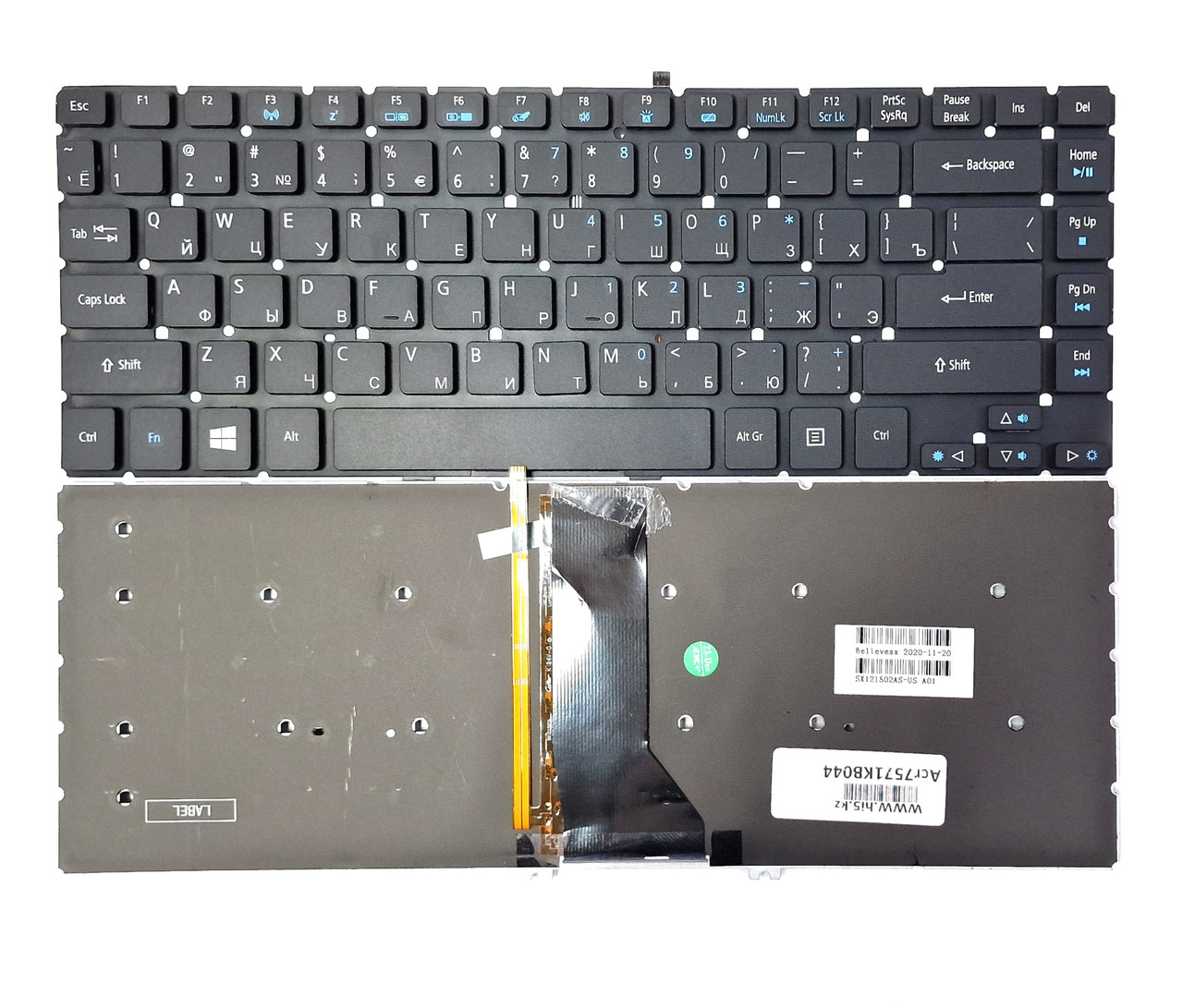 Клавиатура для ноутбука Acer Aspire R7-571G R7-572G MS2317 RU c Подсветка - фото 1 - id-p115774138