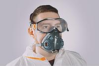 Air Optics Полумаска маска с интегрированными очками JETA SAFETY 9500 размер L (без фильтров)