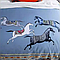 Комплект сатинового постельного белья с принтом из лошадок HERMES, фото 4