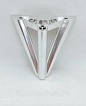 Мебельная пластиковая ножка 8 см хром