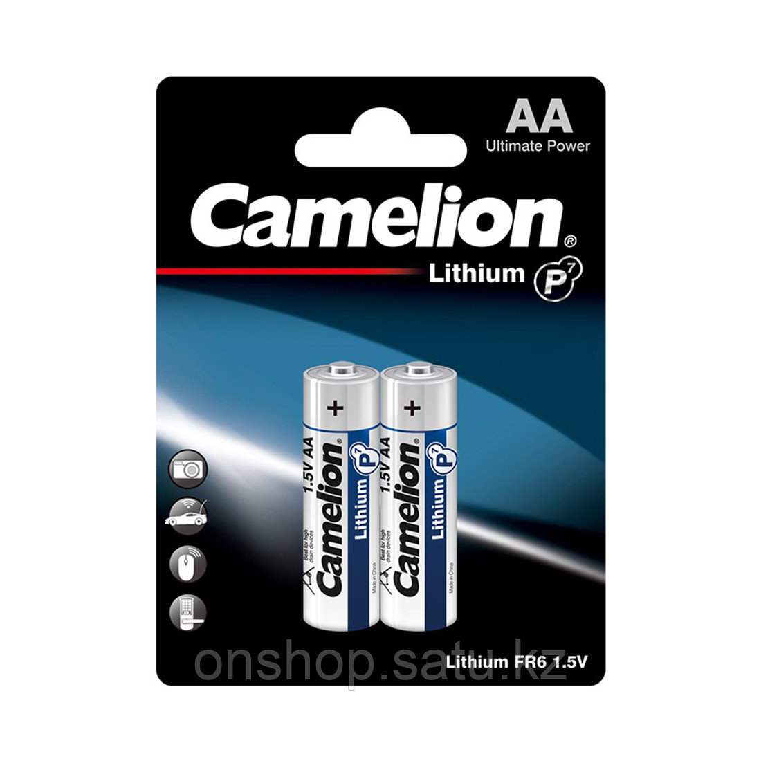 Батарейка CAMELION Lithium P7 FR6-BP2 2 шт. в блистере - фото 1 - id-p115799185