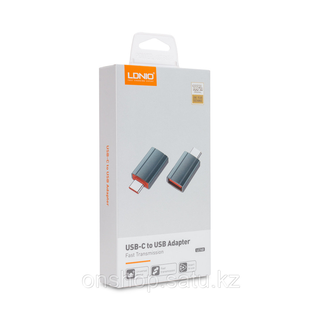 Переходник LDNIO LC140 USB A на USB Type-C Адаптер Серый - фото 3 - id-p115806721