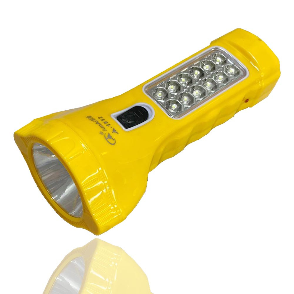Фонарик аккумуляторный светодиодный с боковым свечением JA-1912 желтый - фото 1 - id-p115819667