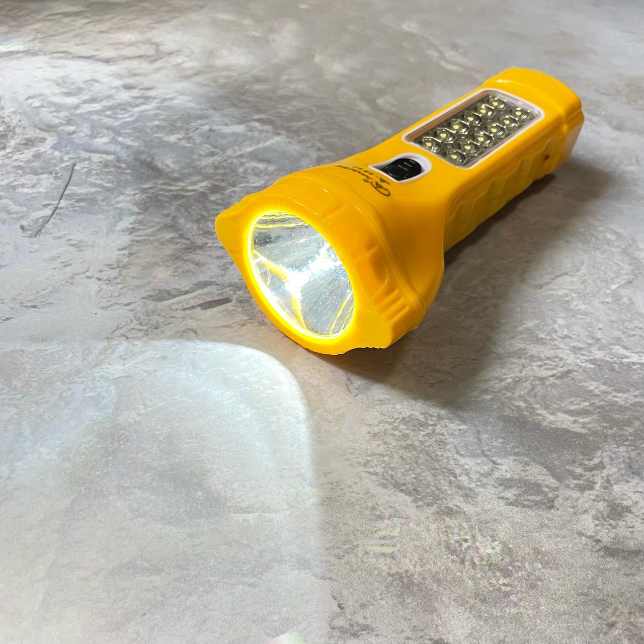 Фонарик аккумуляторный светодиодный с боковым свечением JA-1912 желтый - фото 9 - id-p115819667
