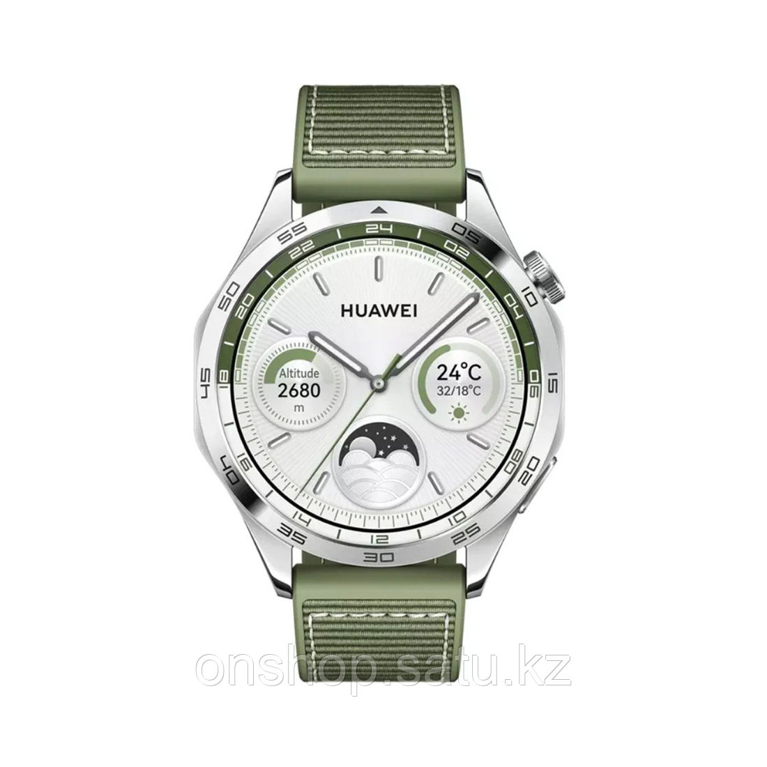 Смарт часы Huawei Watch GT 4 PNX-B19 46mm Green Woven Strap - фото 2 - id-p115822699