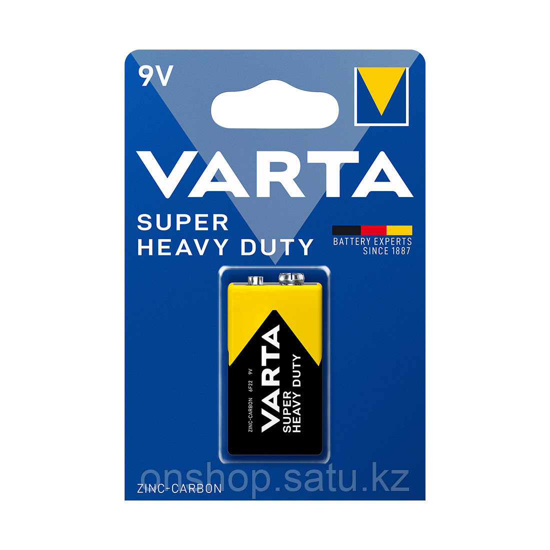 Батарейка VARTA Superlife (Super Heavy Duty) E-Block 9V - 6F22P 1 шт. в блистере - фото 1 - id-p115806206