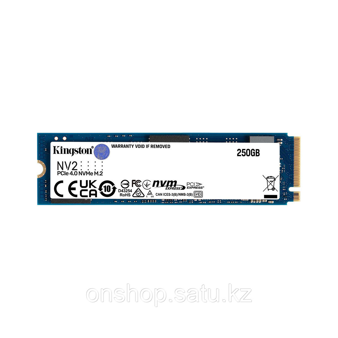 Твердотельный накопитель SSD Kingston NV2 SNV2S/250G M.2 NVMe PCIe 4.0x4 - фото 1 - id-p115810010