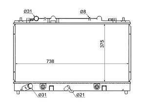Радиатор Mazda Mazda6 02-08 / Atenza 02-07