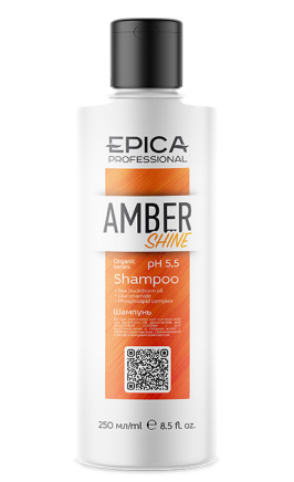 Шампунь для восстановления и питания волос Amber Shine Organic 250 мл - фото 1 - id-p115857203