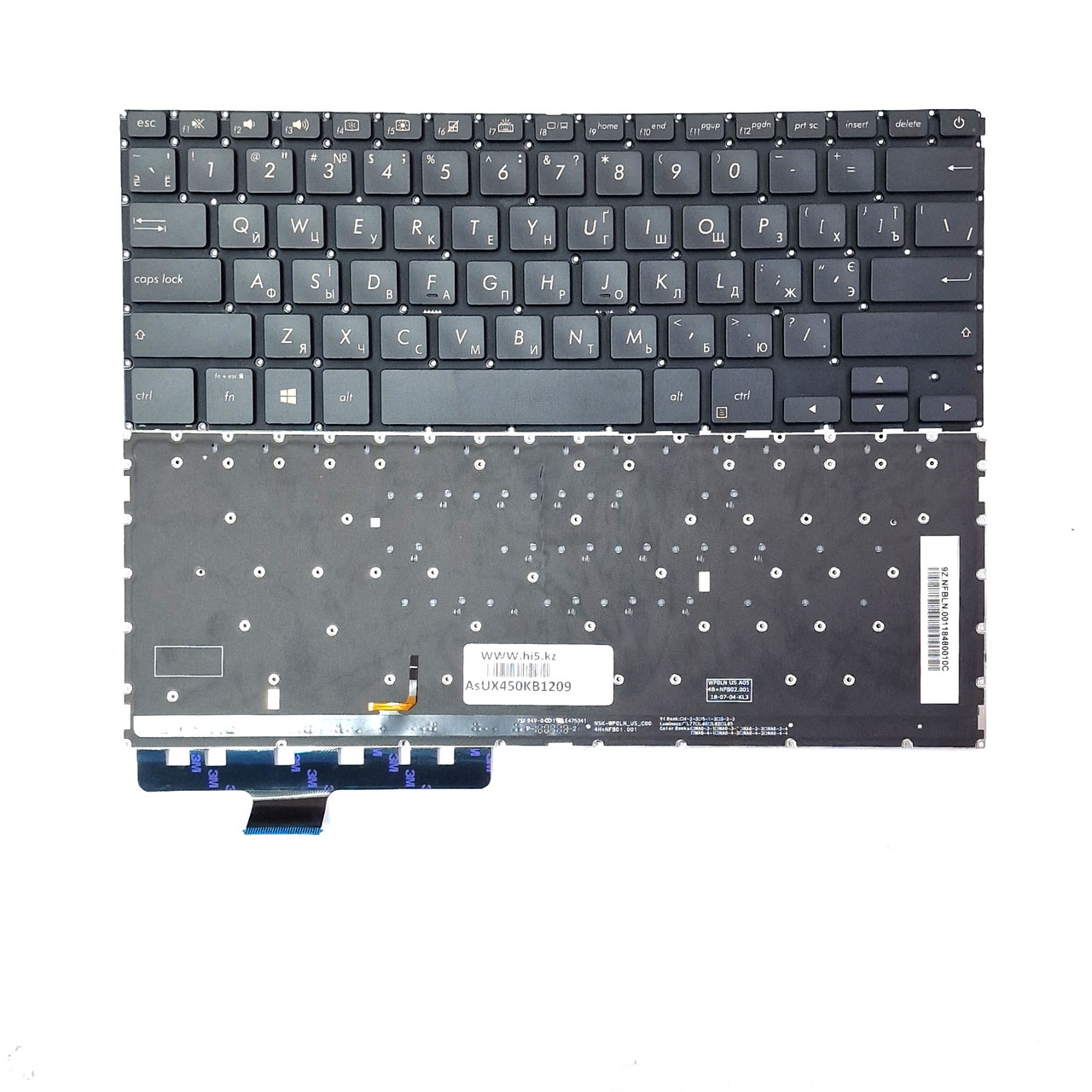 Клавиатура для ноутбука Asus Zenbook Pro 14 UX450 UX450FD UX480 UX480F с подсветкой RU - фото 1 - id-p115860061