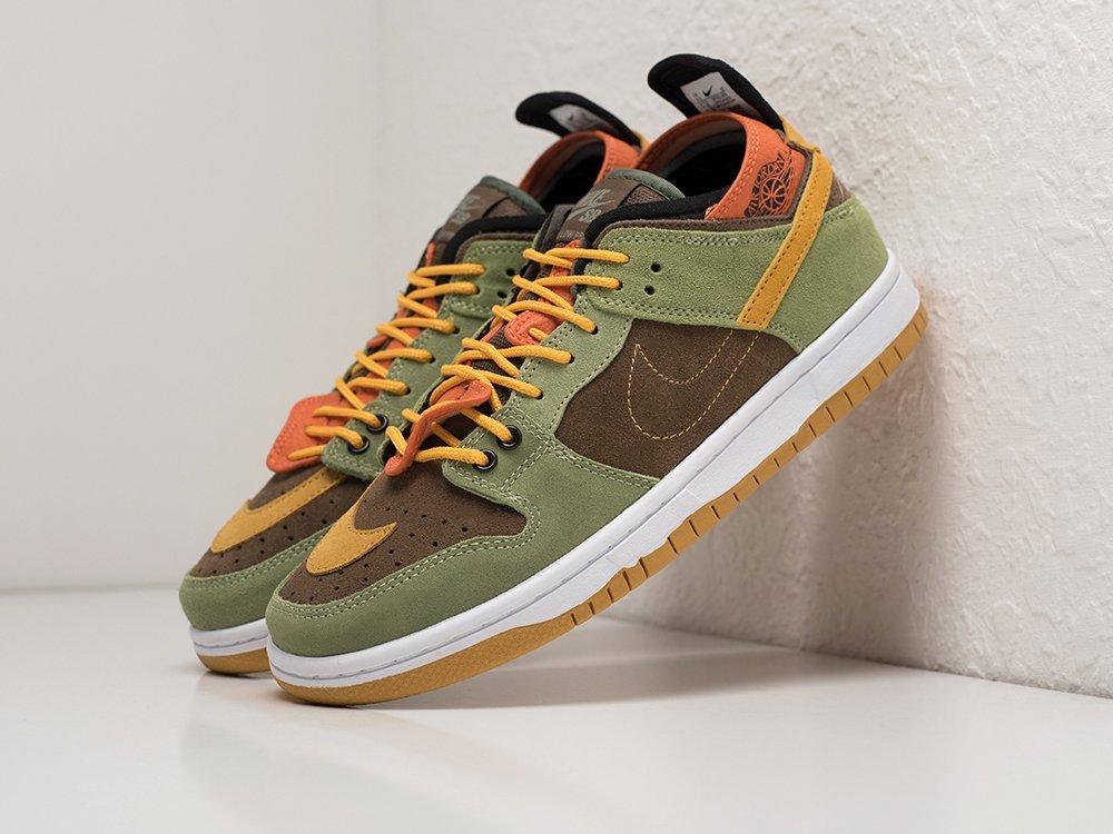 Кроссовки Ziv Lee x Ejder x Nike SB Dunk Low Pro 40/Зеленый - фото 1 - id-p115841727