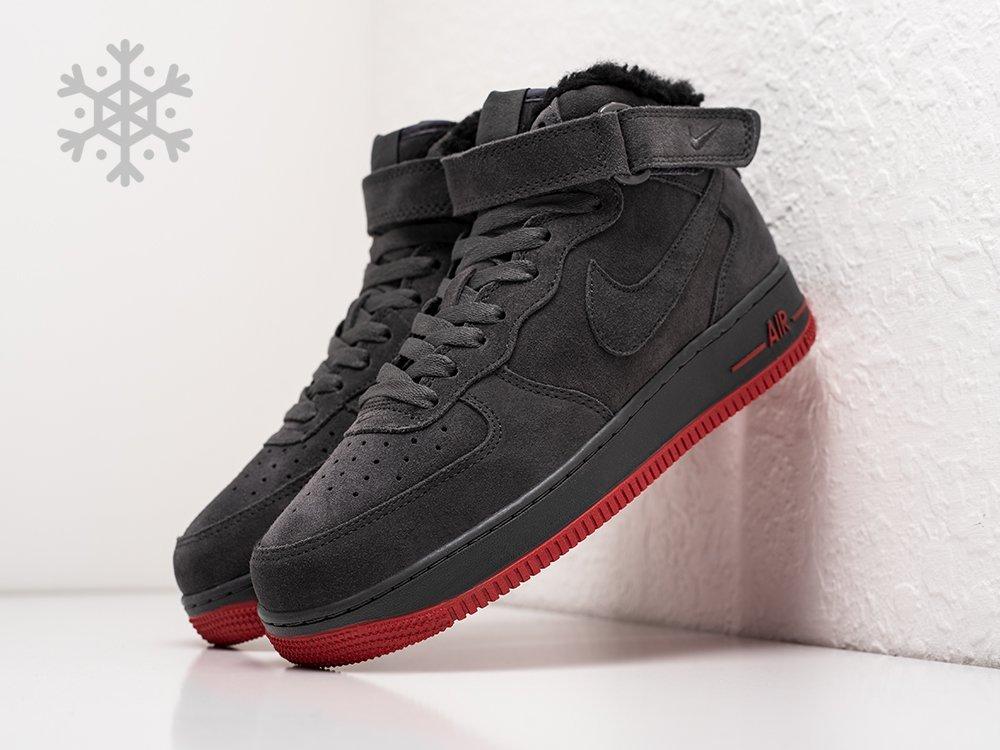 Зимние Кроссовки Nike Air Force 1 Hi 41/Серый - фото 1 - id-p115845352