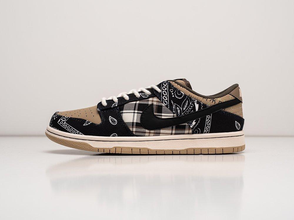 Зимние Кроссовки Nike SB Dunk Low x Travis Scott 42/Коричневый - фото 5 - id-p115846214