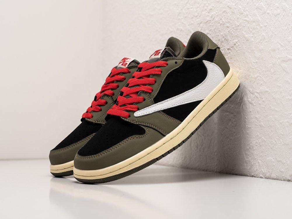 Кроссовки Nike Air Jordan 1 Low x Travis Scott 40/Зеленый - фото 1 - id-p115847563